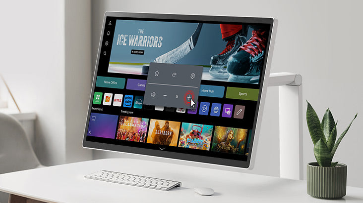 LG 31.5-inch 4K UHD IPS Smart Monitor Swing Touchscreen Rolling Stand