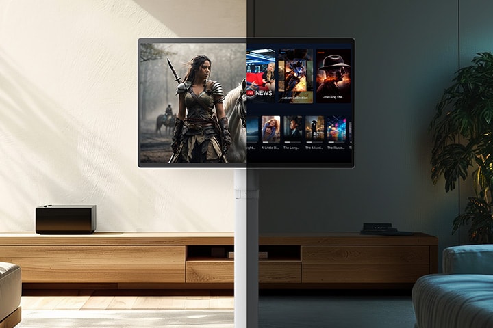 LG 31.5-inch 4K UHD IPS Smart Monitor Swing Touchscreen Rolling Stand