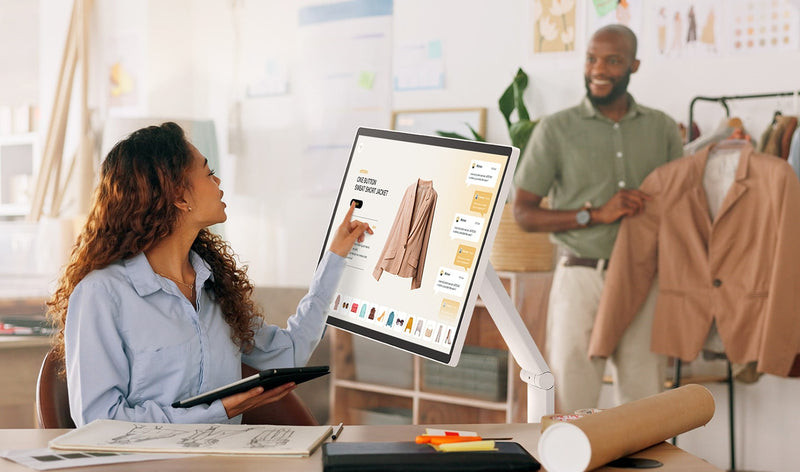 LG 31.5-inch 4K UHD IPS Smart Monitor Swing Touchscreen Rolling Stand