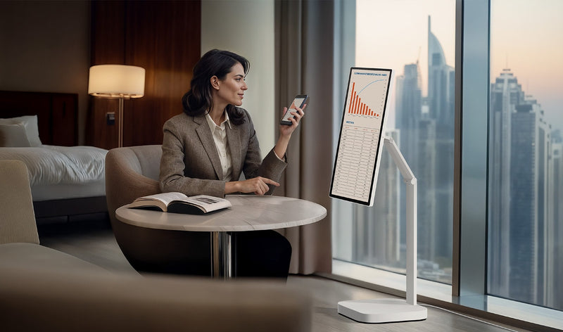 LG 31.5-inch 4K UHD IPS Smart Monitor Swing Touchscreen Rolling Stand