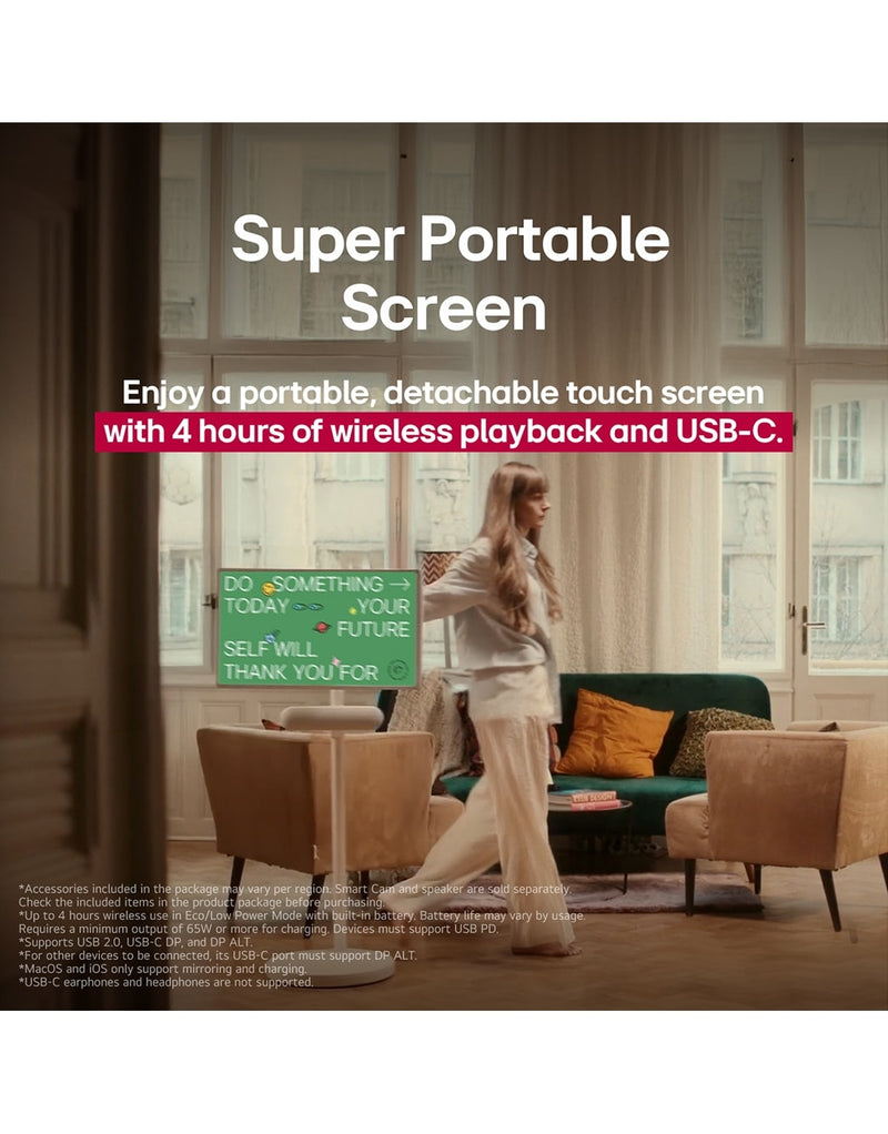27-inch LG StanbyME 2 Portable Smart Touch Screen TV with webOS