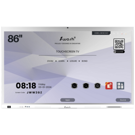 Premium 86-inch Interactive Touch Screen Display for Collaborative Environments