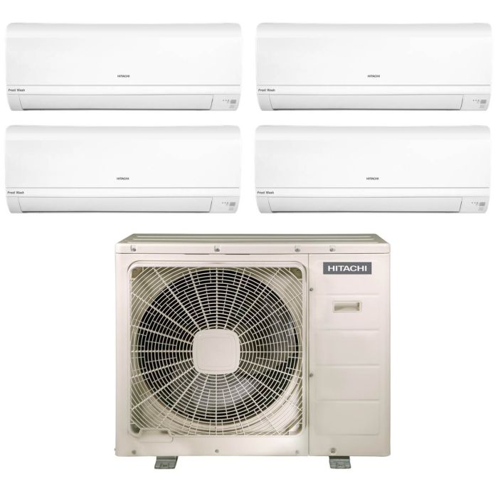 Hitachi System 4 Aircon RAM-Z38C4MS/4XRAK-J10CMS 4x9000 BTU Frost Wash