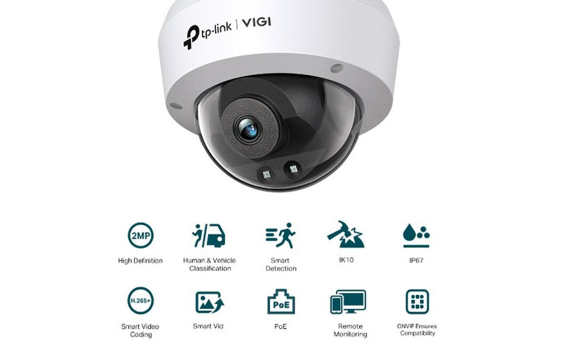 TP-Link VIGI C220I 2MP IR Dome Network Camera 2.8mm
