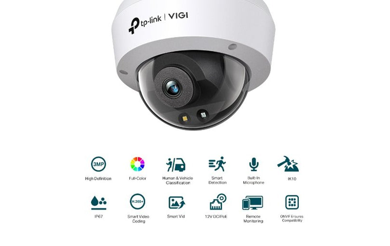 TP-Link VIGI C230 3MP Full-Color Dome Network Camera 2.8mm