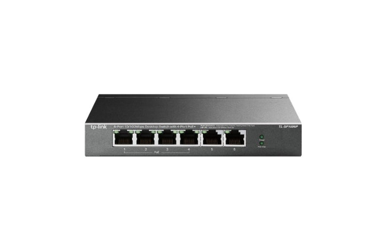 TP-Link TL-SF1006P 6-Port 10/100Mbps Desktop Switch with 4-Port PoE+