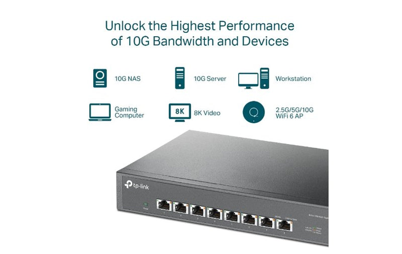TP-Link TL-SX1008 8-Port 10G Desktop/Rackmount Switch