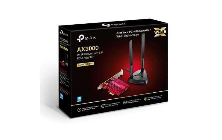 TP-Link Archer AX3000 Wi-Fi 6 Bluetooth 5.0 PCI Express Adapter TX3000E