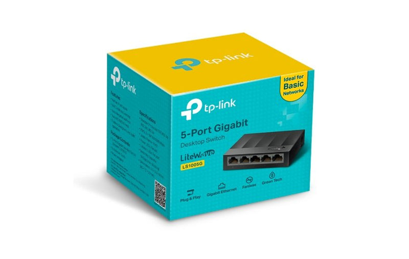 TP-Link LiteWave LS1005G 5-Port Gigabit Desktop Network Switch