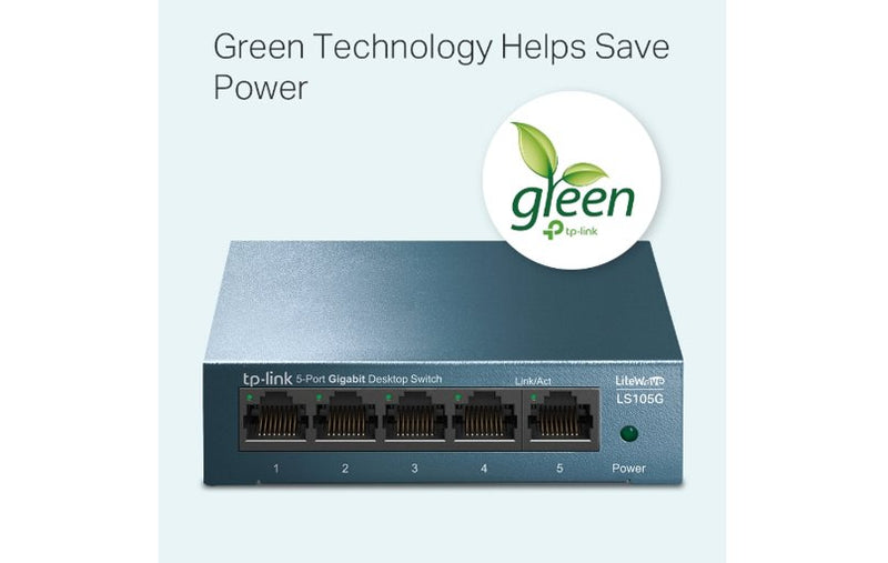 TP-Link LiteWave LS105G 5-Port Gigabit Desktop Network Switch