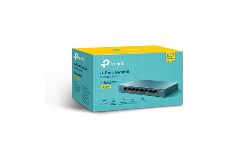 TP-Link LiteWave LS108G 8-Port Gigabit Desktop Network Switch