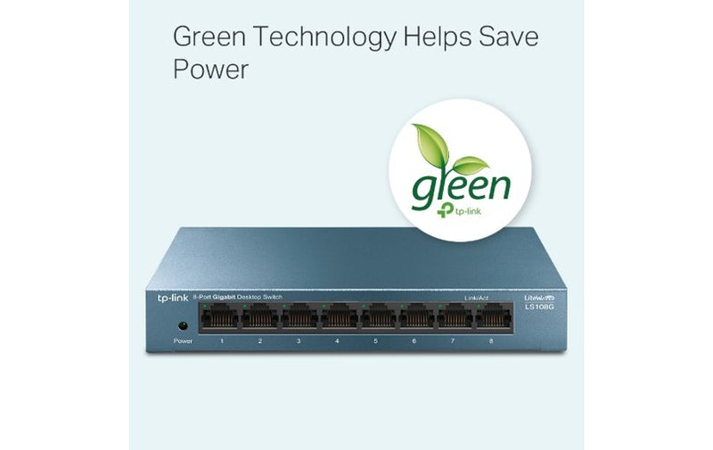 TP-Link LiteWave LS108G 8-Port Gigabit Desktop Network Switch