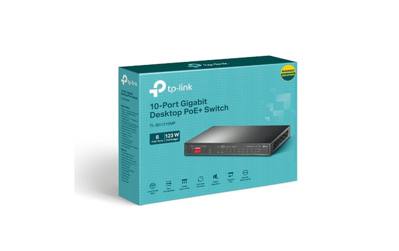 TP-Link Omada 10-Port Gigabit PoE+ Switch TL-SG1210MP