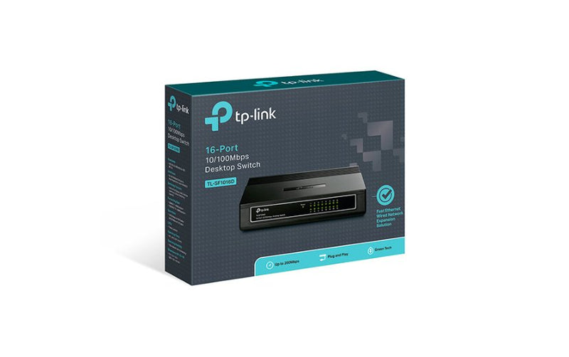 TP-Link Omada 16-Port 10/100 Mbps Desktop Switch TL-SF1016D