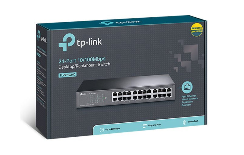 TP-Link Omada 24-Port 10/100Mbps Desktop/Rackmount Switch TL-SF1024D