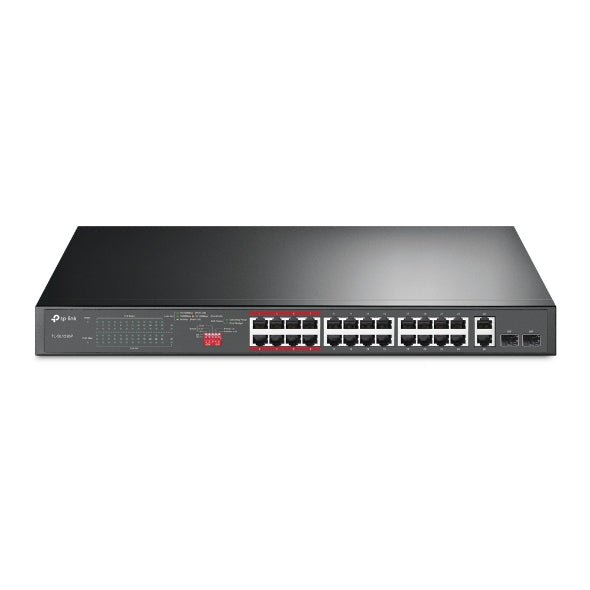 TP-Link Omada TL-SL1226P 24-Port 10/100Mbps PoE+ Rackmount Switch with 2 Gigabit Ports
