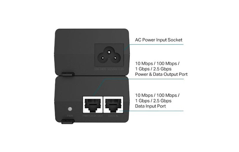 TP-Link Omada 2.5G PoE+ Injector Adapter POE260S
