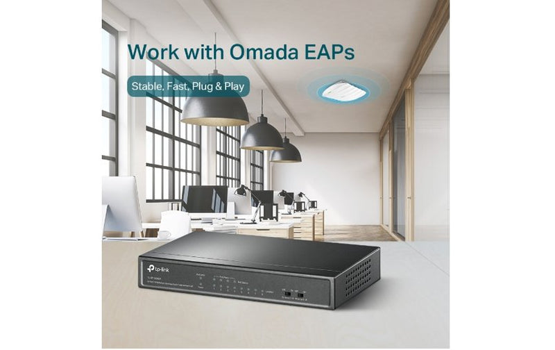 TP-Link Omada 8-Port 10/100Mbps PoE Switch TL-SF1008LP