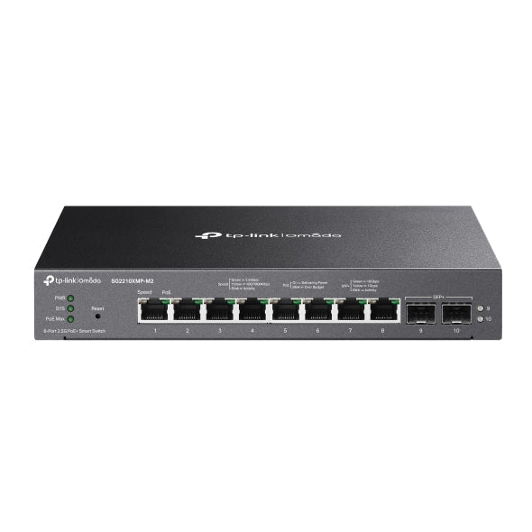 TP-Link Omada 8-Port 2.5G & 2×10G SFP+ Smart PoE+ Switch