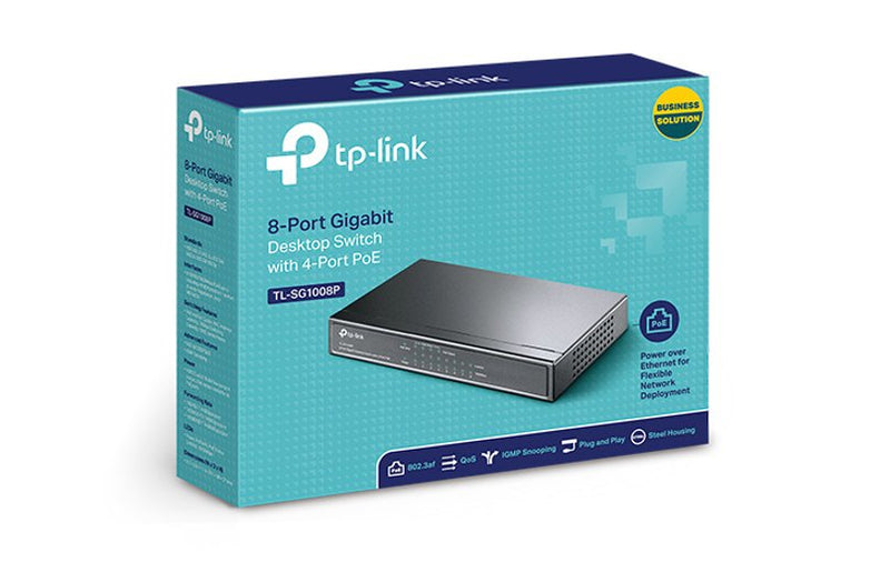 TP-Link Omada TL-SG1008P 8-Port Gigabit PoE+ Switch 65W