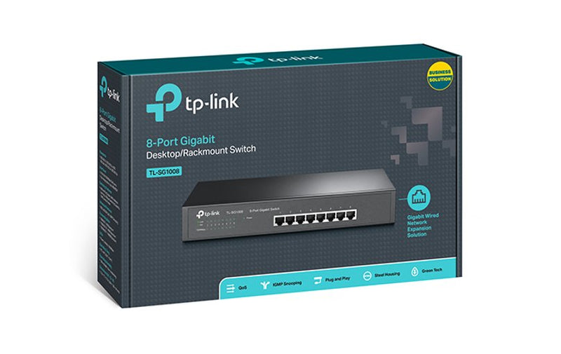 TP-Link Omada TL-SG1008 8-Port Gigabit Desktop/Rackmount Switch