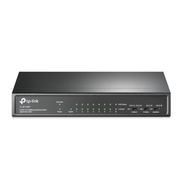 TP-Link Omada TL-SF1009P 9-Port 10/100Mbps PoE+ Switch