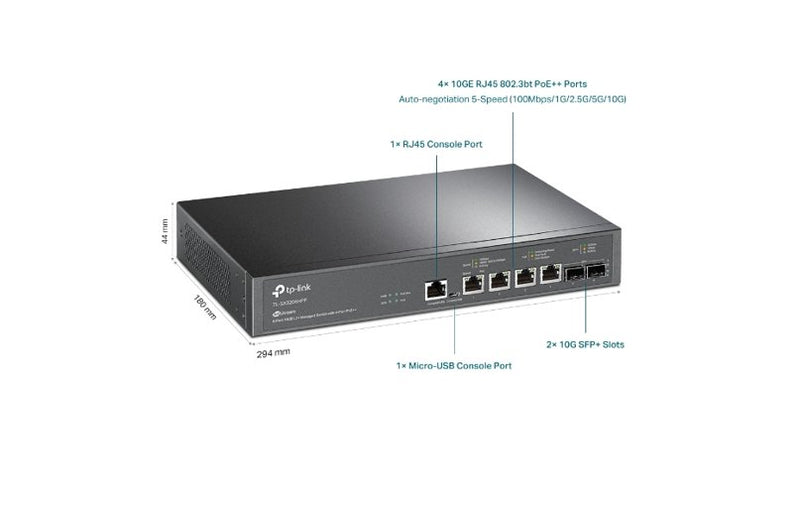 TP-Link Omada TL-SX3206HPP 6-Port 10GE L2+ Managed Switch 4 PoE++