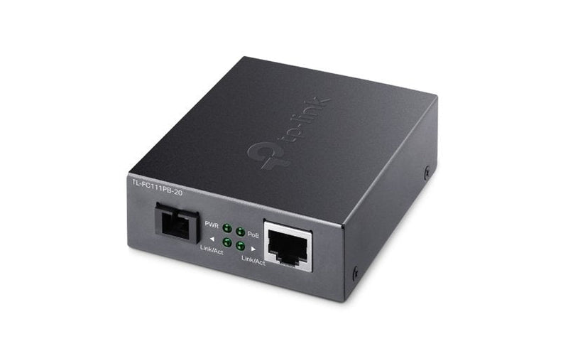 TP-Link TL-FC111PB-20 Single-Mode SC WDM Bi-Directional Fiber Converter With PoE