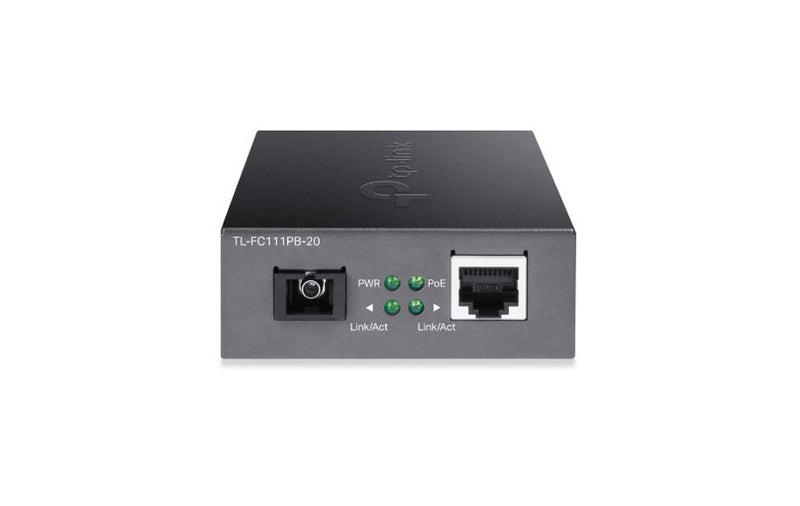 TP-Link TL-FC111PB-20 Single-Mode SC WDM Bi-Directional Fiber Converter With PoE