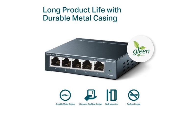 TP-Link SG105 5-Port Gigabit Desktop Switch 10/100/1000Mbps