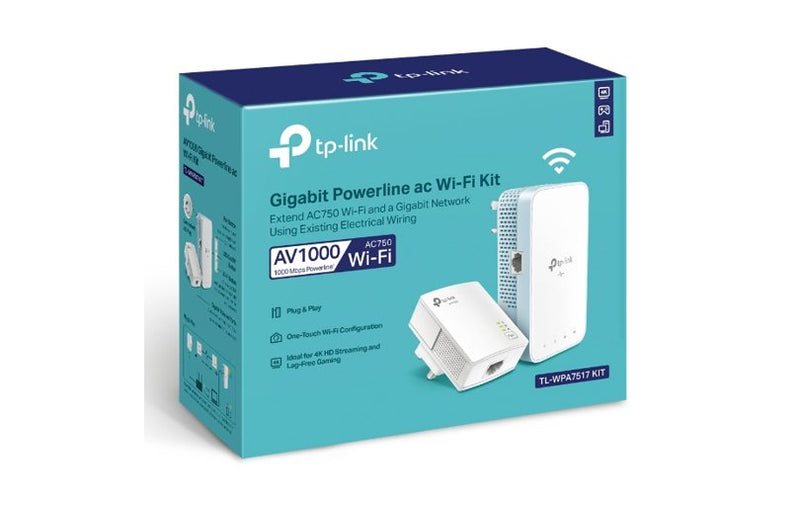 TP-Link AV1000 Gigabit Powerline AC750 Wi-Fi Kit WPA7517 KIT