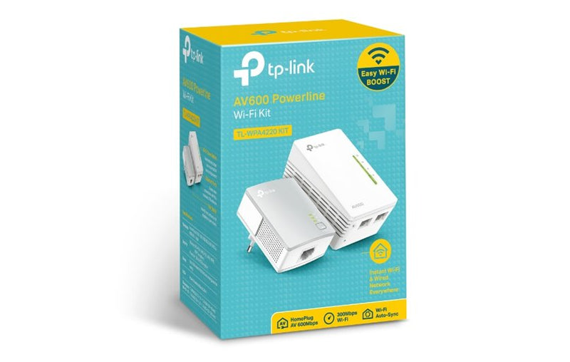 TP-Link SOHO AV600 300Mbps Wi-Fi Powerline Extender Starter Kit WPA4220