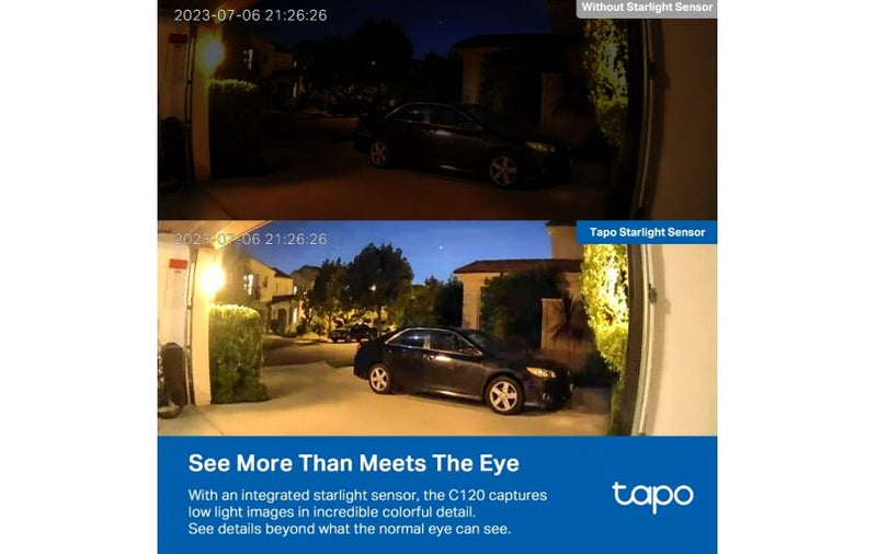 TP-Link Tapo C120 2K QHD Indoor/Outdoor Wi-Fi Home Security Camera