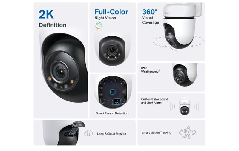 TP-Link Tapo Outdoor Pan/Tilt Security WiFi Camera C510W
