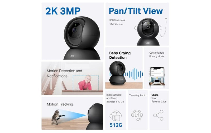 TP-Link Tapo C211 Pan/Tilt Home Security Wi-Fi Camera