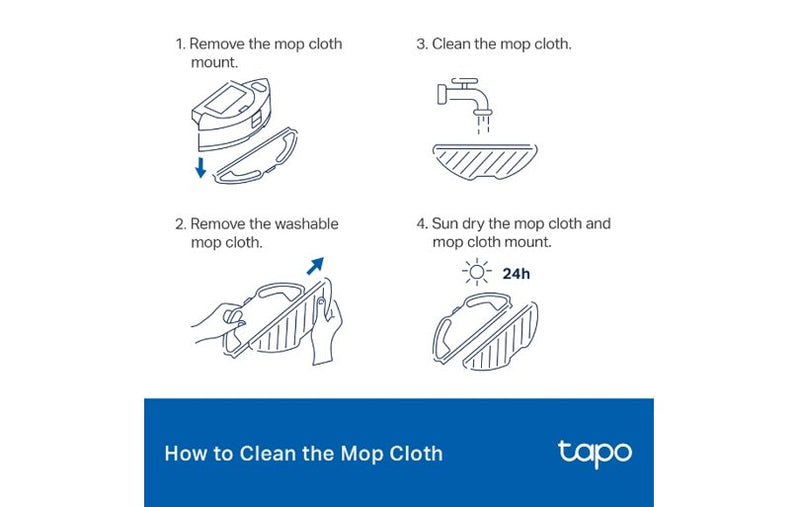 TP-Link Tapo RVA300 Washable Mop Cloth for Robot Vacuum