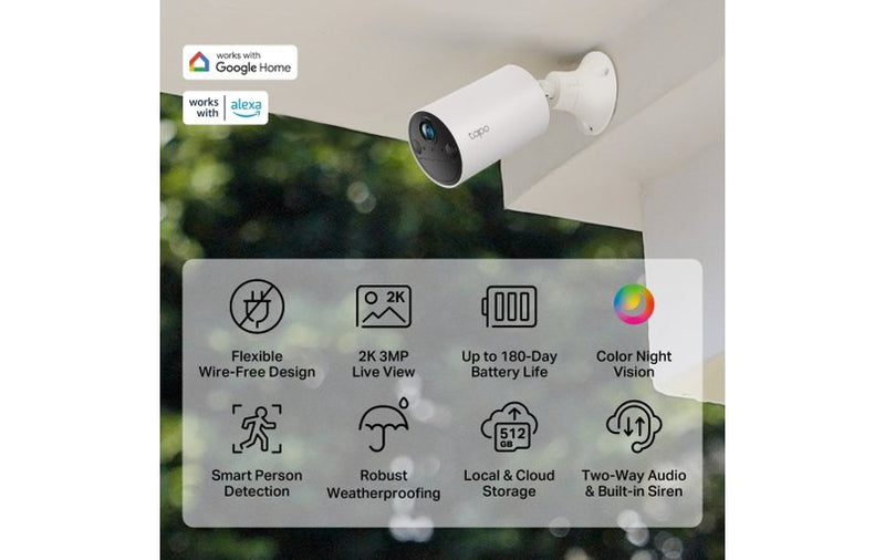 TP-Link Tapo C410 Wire-Free Indoor/Outdoor Security Camera 2K