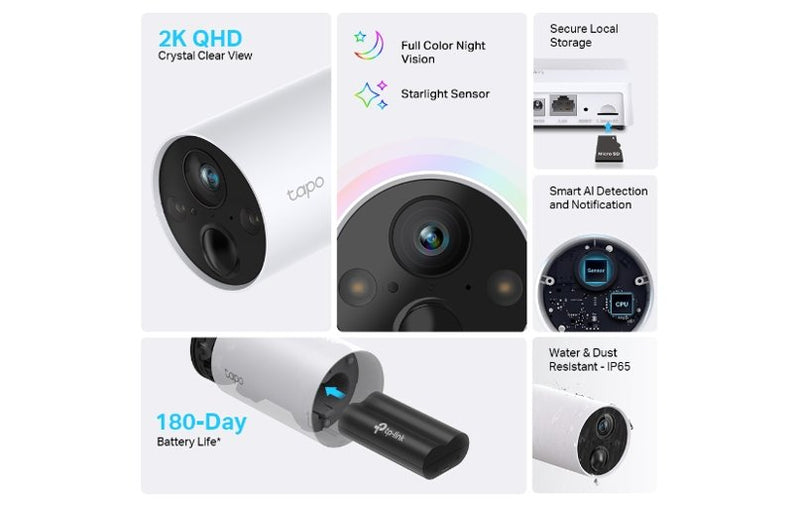 TP-Link Tapo C420S2 2-Camera Wire-Free Security System 1080p