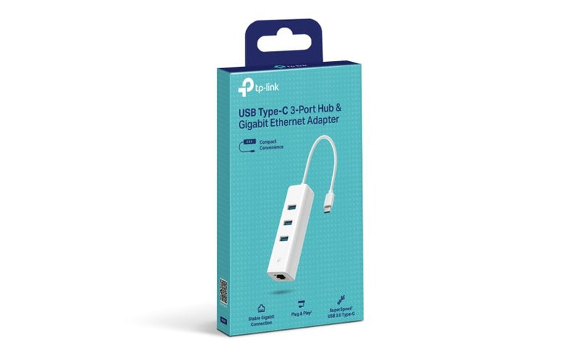 TP-Link UE330C USB-C 3-Port Hub Gigabit Ethernet Adapter