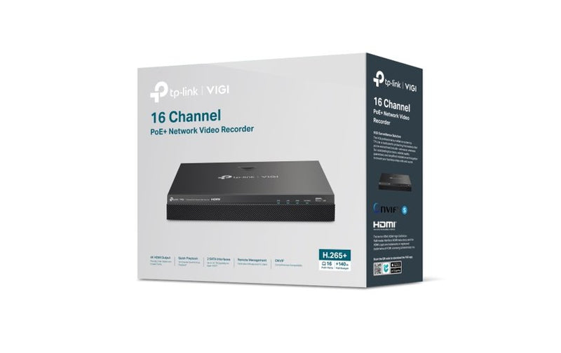 TP-Link VIGI NVR2016H-16MP 16 Channel PoE+ Network Video Recorder 4K