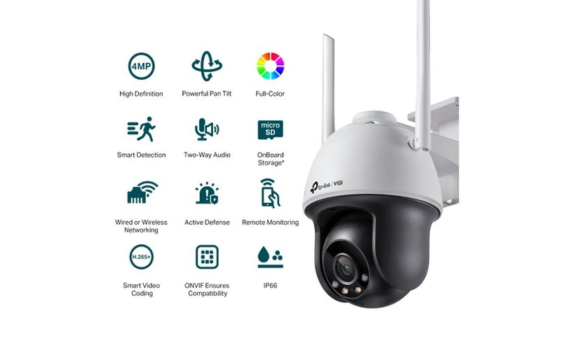 TP-Link VIGI C540-W 4MP Full-Color Wi-Fi Pan/Tilt Network Camera