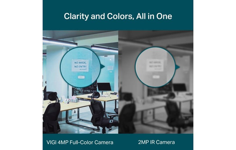 TP-Link VIGI C440-W 4MP Full-Color Wi-Fi Turret Network Camera 4mm