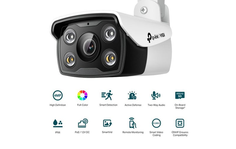 TP-Link VIGI C340 4MP Outdoor Full-Color Bullet Network Camera