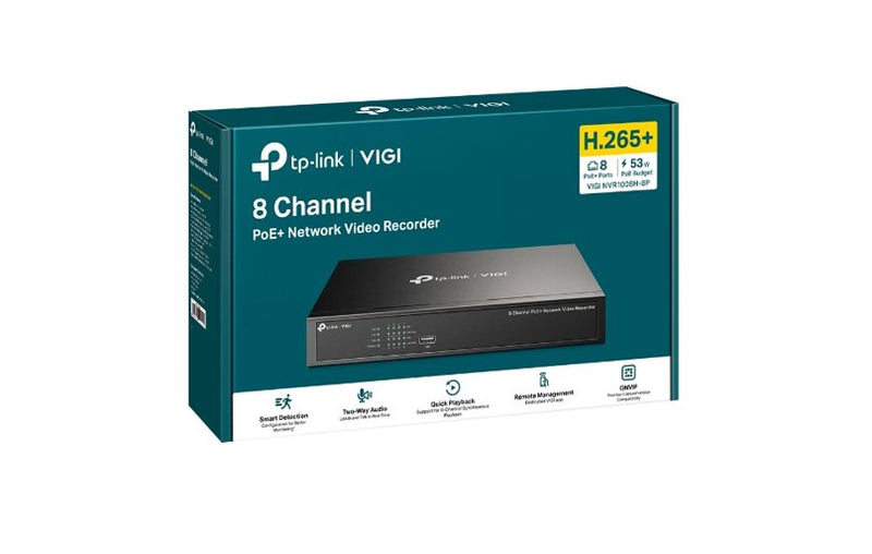 TP-Link VIGI 8 Channel PoE+ Network Video Recorder 4K H.265+