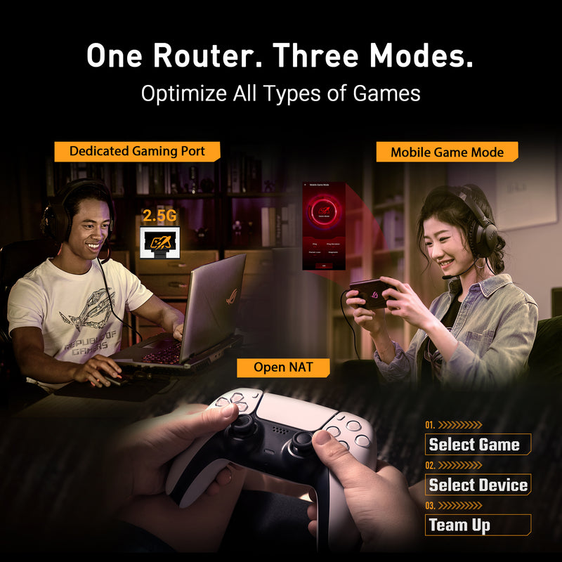 ASUS TUF Gaming BE6500 Gaming Router Black