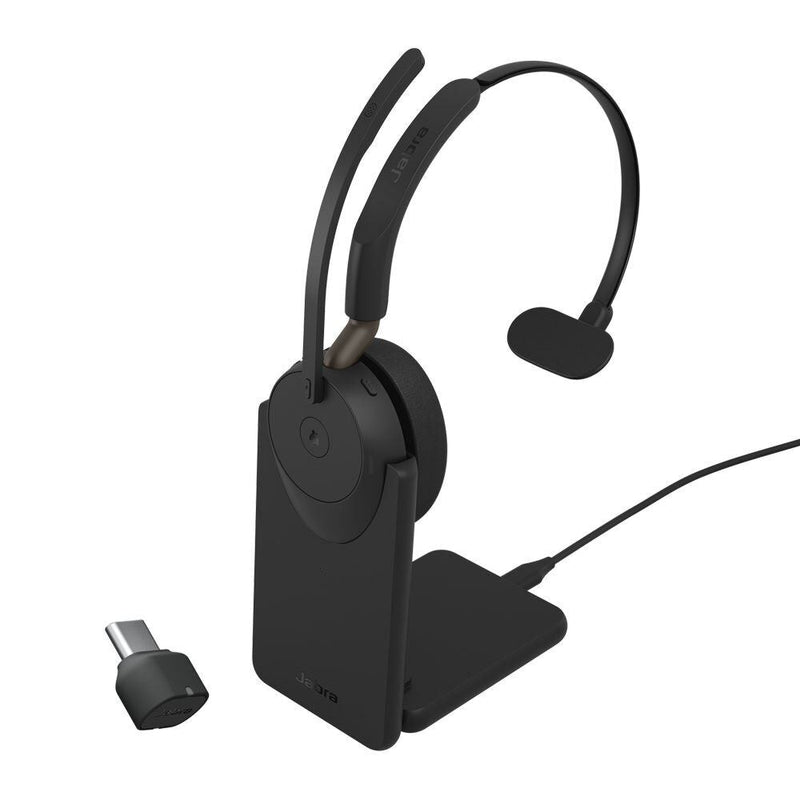 Jabra Evolve3 65 MS Mono Wireless ANC Headset USB-C with Stand