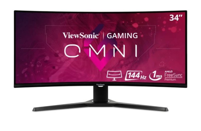 ViewSonic VX3418-2KPC 34-Inch 21:9 Curved WQHD 144Hz Gaming Monitor