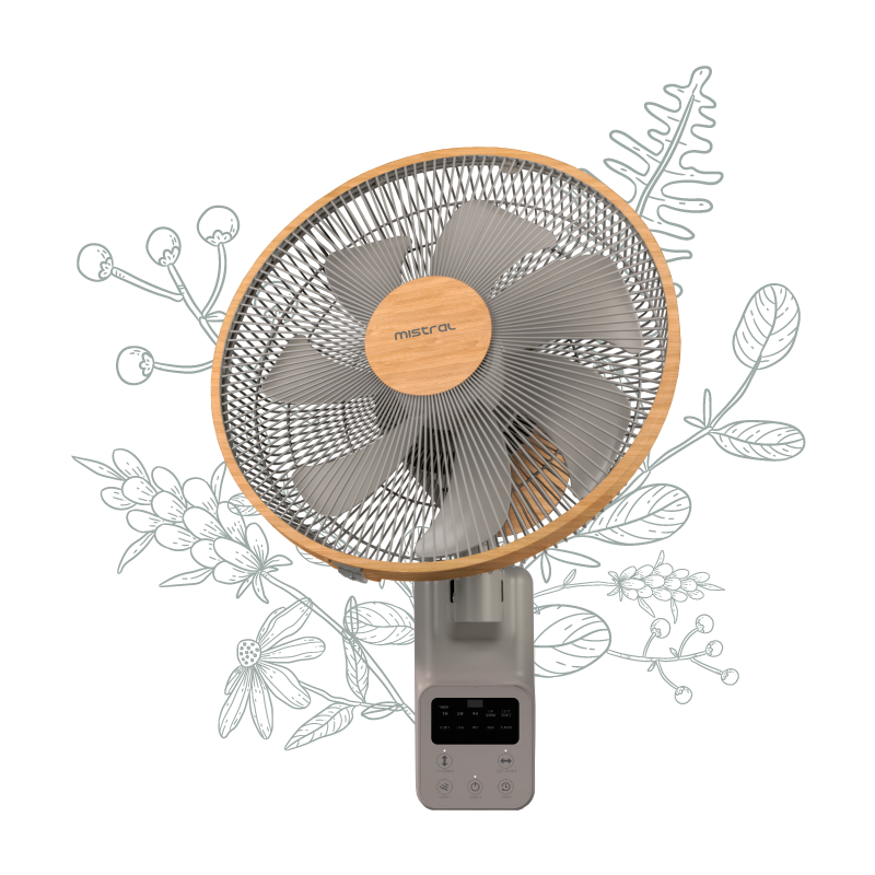 Mistral 35.6cm BLDC Wall Fan With Remote MWF1454DR-G
