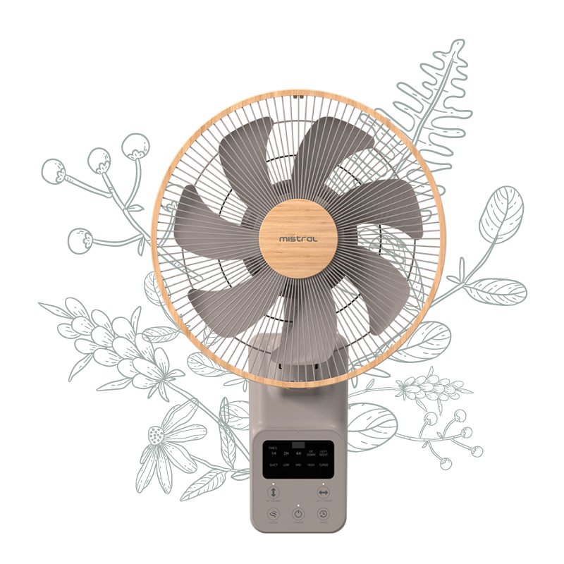 Mistral 35.6cm BLDC Wall Fan With Remote MWF1454DR-G
