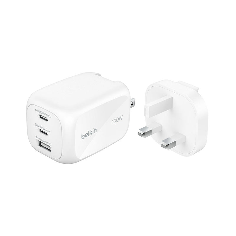 Belkin BoostCharge Pro 3-Port GaN Wall Charger 100W